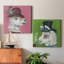 Llama and Bee - ensemble de 2 reproductions sur toiles tendues-757526565