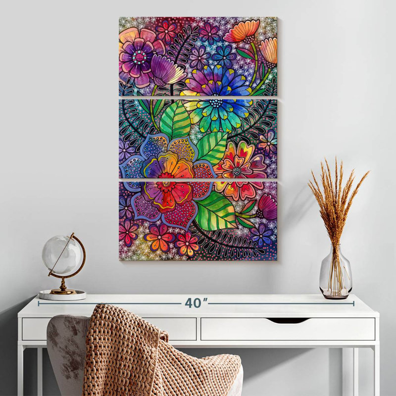 Harnek Bohemian Blooms II, H 32 po x l 20 po