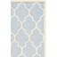 Tapis bleu clair / ivoire en laine touffeté à la main Cannen-528414811