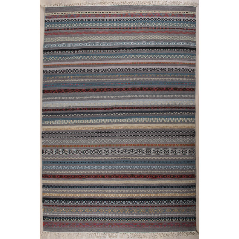 Barrows Striped Hand Woven Area Rug, Rectangle 160 x 230cm
