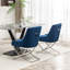 Chaise d'appoint rembourrée en velours Elian-293064311