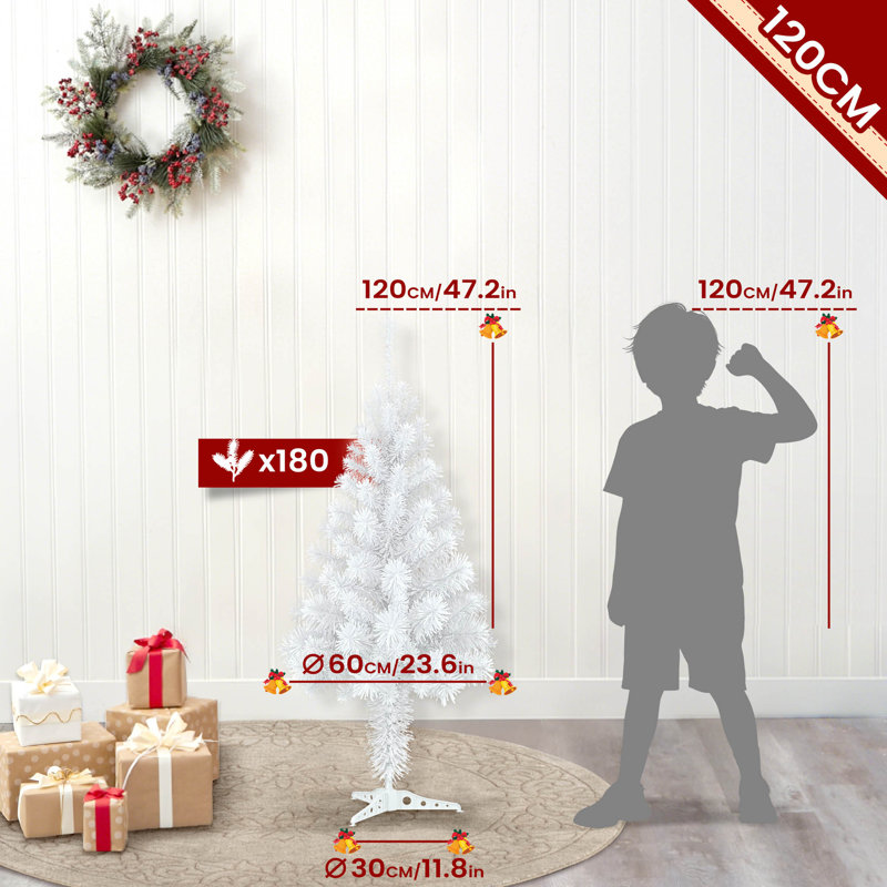 Christmas Tree, 1.2M, White
