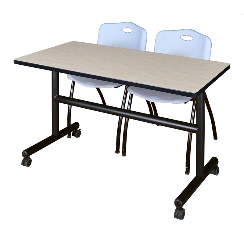 Table de nidification Nickls, 2 chaises empilables, Cerise / bleu, H 29 po x l 48 po x P 24 po