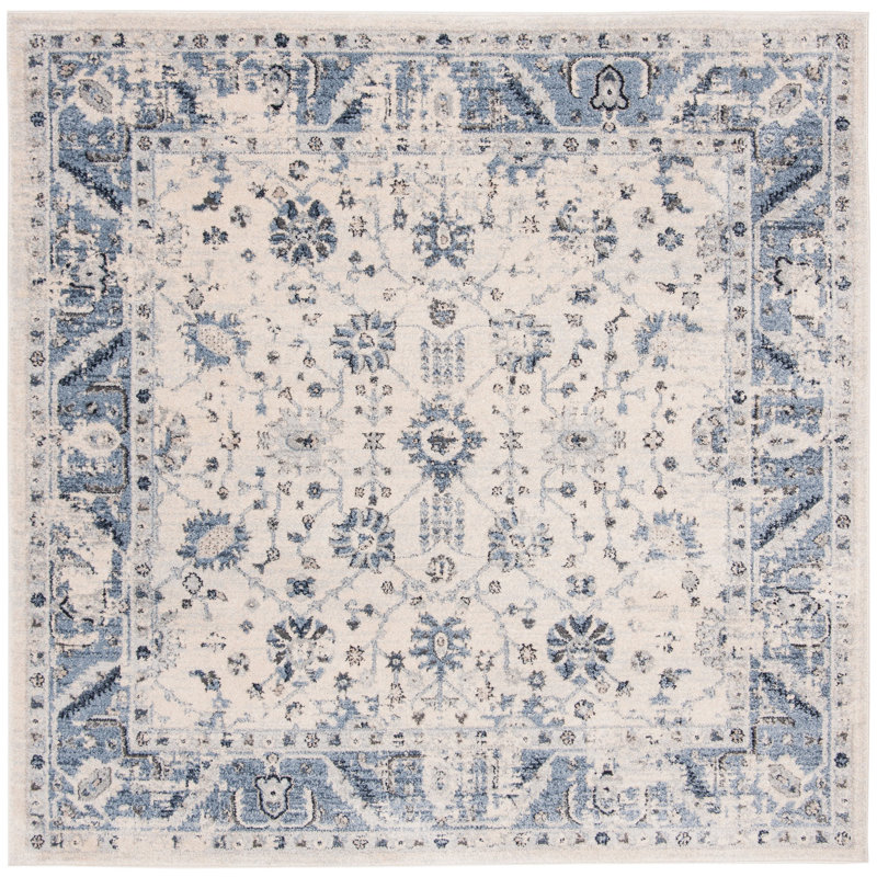 Jase Charleston Performance Oriental Rug, Square 6'7"