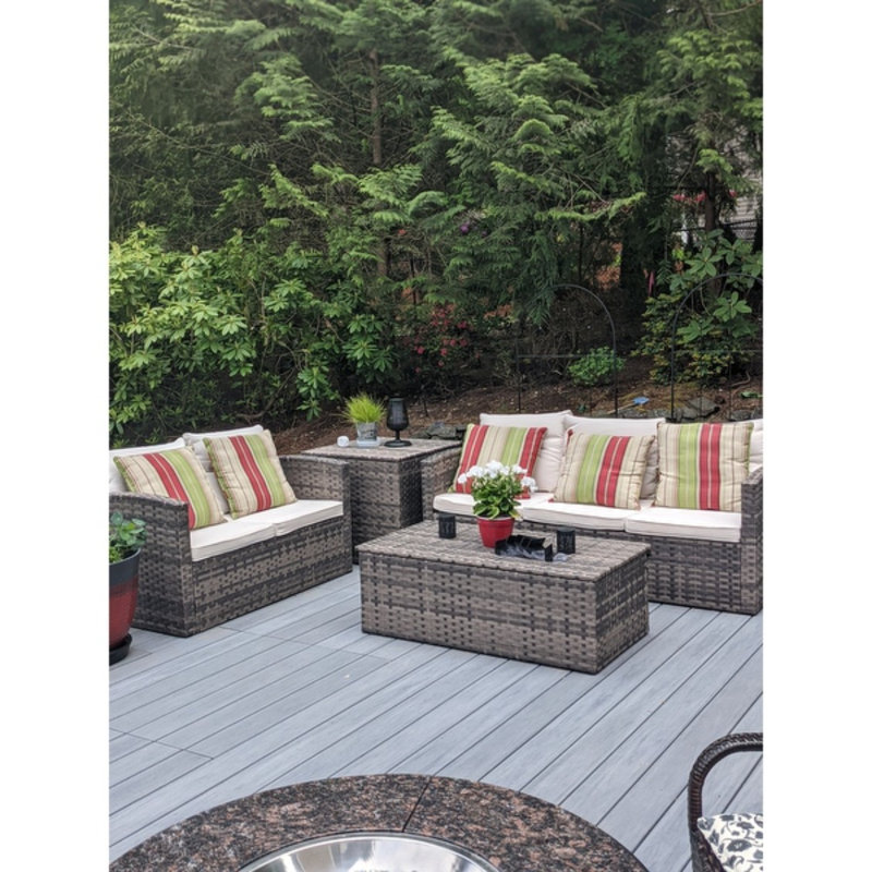 Adanely 5 - Person Patio Conversation Sets with Cushions