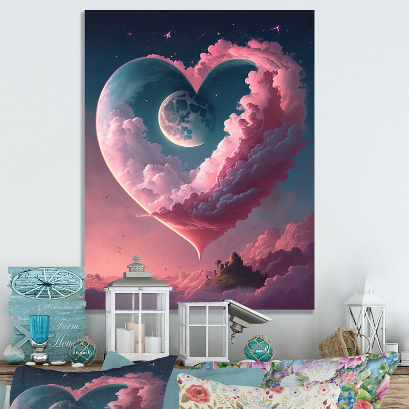 Cotton Candy Cloud He IV - Impression sur toile, L 12 po x H 20 po, Toile tendue
