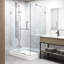 Cabine de douche à charnière sans cadre avec verre transparent 3/8 et base Monteray l 48 po x P 32 po x H 79 po-81647645-81647642