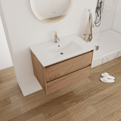 Azarriah 30.24'' Single Bathroom Vanity with Ceramic Top