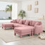 Canapé 4 places avec 2 repose-pieds Boucle-985539180-985539169