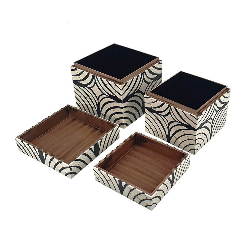 2 Piece Resin Decorative Box Set