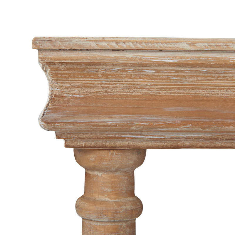 Maxwell Natural Wood 60" 4-Tier Bookshelf with Distressed Finish