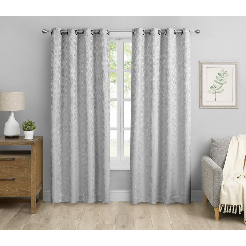 Pulteney Blackout Curtain Collection Blackout Curtain Pair, 52" W x 108" L, Navy Blue