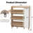 9-tier Entryway Shoe Storage Cabinet With Mirror And 3 Flip Drawers, Fluted Arched Design