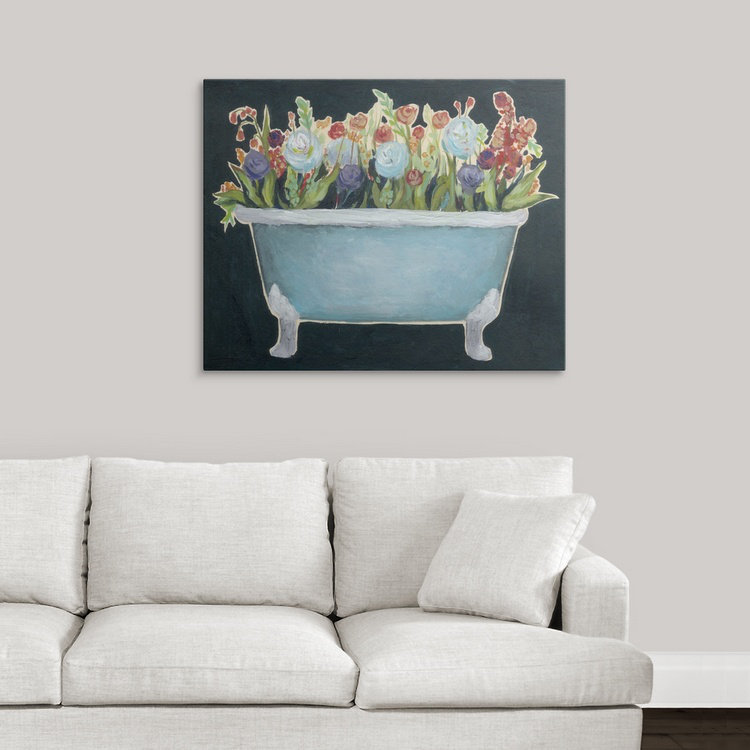 « i », reproduction d’art dépilée Bathtub Garden, H 24 po x l 30 po x P 1,5 po, Toile