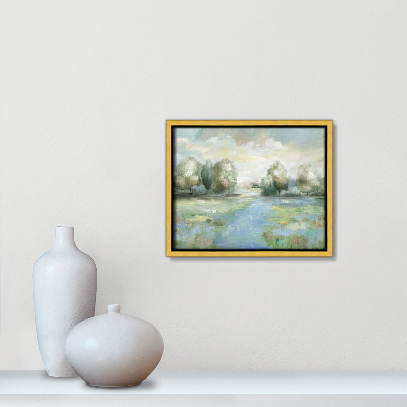 «Cleotis Into the Woods» par Nan, H 9,5 po x l 11,5 po, Doré