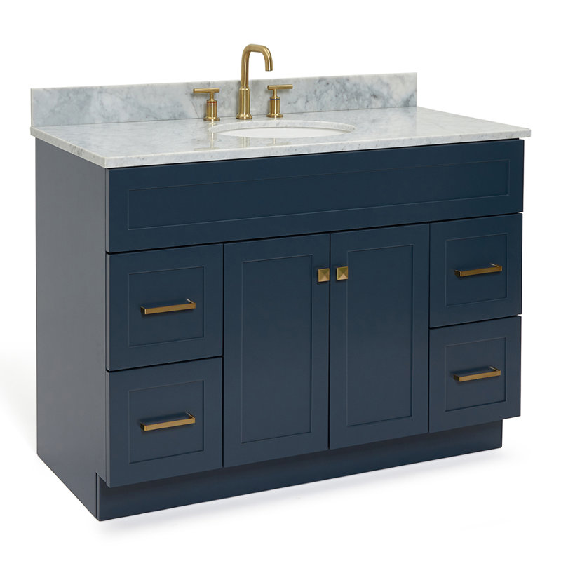 Ensemble de meuble-lavabo simple 49 po Partham, Bleu minuit