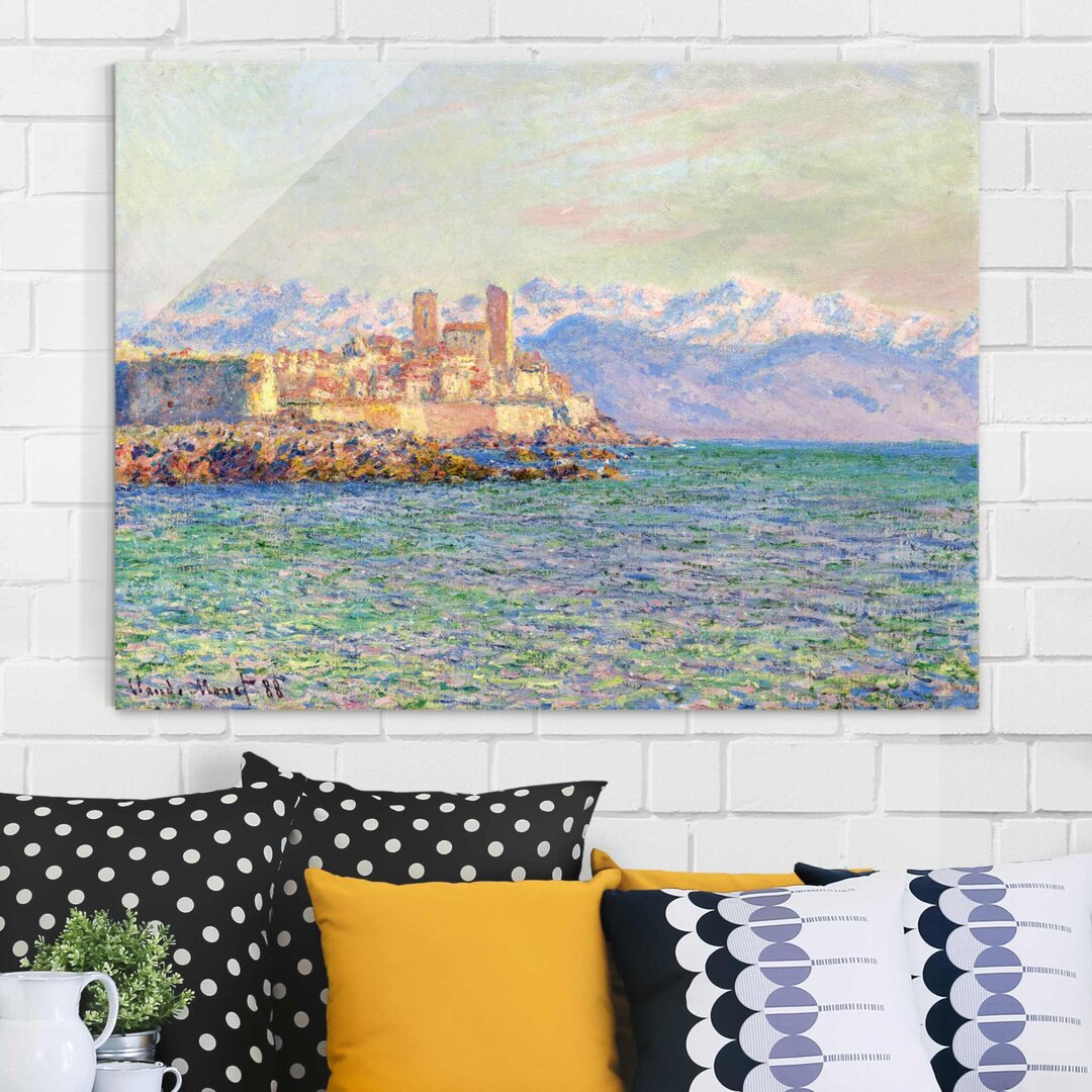 Glasbild Antibes, Le Fort von Claude Monet