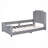Upholstered Daybed With Classic Stripe Shaped  Headboard-563997618