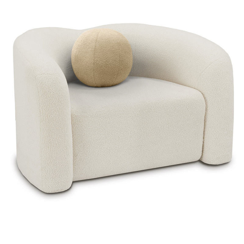 Ivaniel Upholstered Armchair, Cream Teddy Fabric