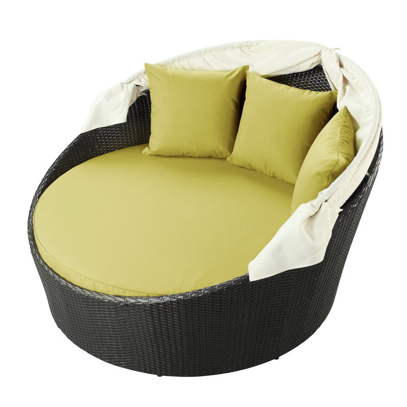Lit de jour d'extérieur Siesta Canopy Espresso Peridot