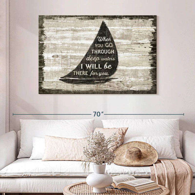 Tergel Driftwood Coast Scripture I, H 32 po x l 48 po