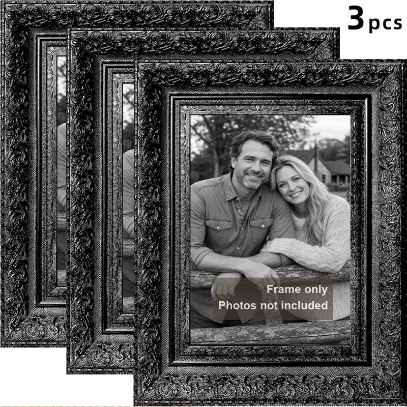 Cadre 3 photos noir polyvalent pour photos et cadeaux de pendaison de crémaillère 11 po x 14 po, Black, 3, 11" W x 14" H