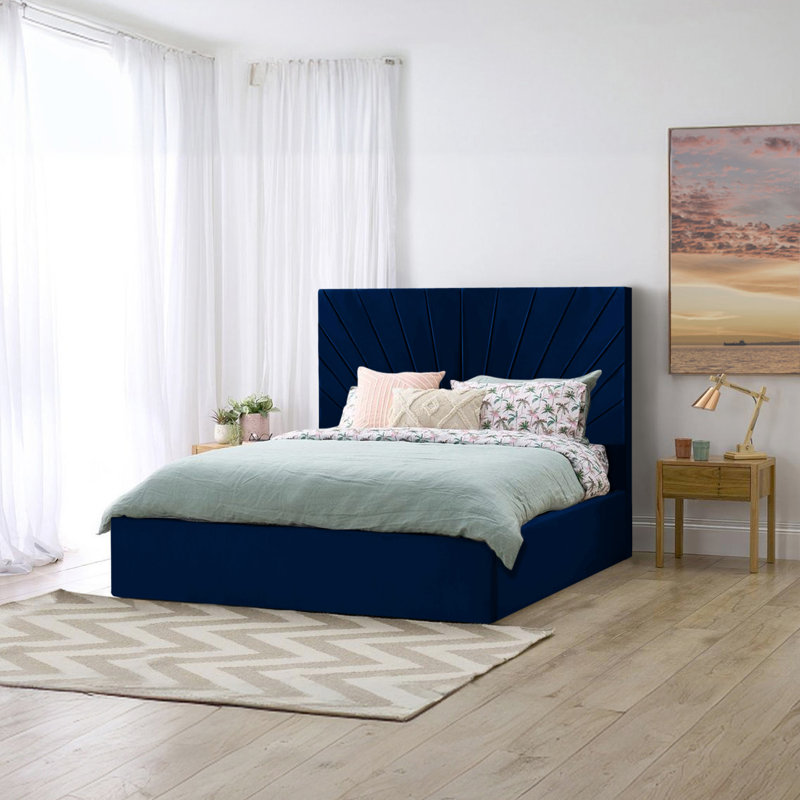 Addilee Upholstered Bed, Marine, Double (4'6)