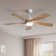 132 cm Modern Ceiling Fan with Led Light and Remote Control