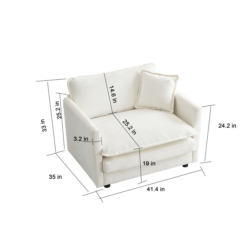 3 pièces, chaise d'appoint blanche, 3 pièces en chenille de qualité (3 pièces): confortable et confortable