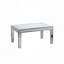 Tables basses argentées avec bordure éblouissante en cristal concassé