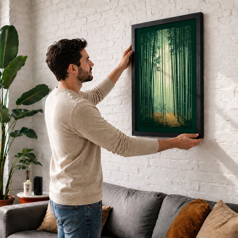 Cathedral Forest Scandinavian - Framed Print, A4 - 29.7 x 21.0 cm, Unframed