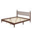 Structure de lit plateforme très grand en bois massif avec tête de lit en bois avec tête de lit en forme de gourde, cadre de lit de style rétro, aucun sommier requis