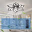 Ventilateur de plafond encastré avec lumière DEL intégrée, télécommande pour application, conception sans pales de 25,5 pouces en noir de jais et acrylique