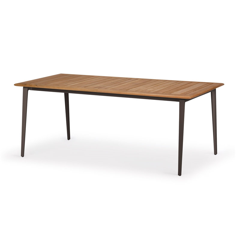 WA Outdoor Dining Table, 39.25" W x 78.75" L x 29.25" H, Brown, Vulcano