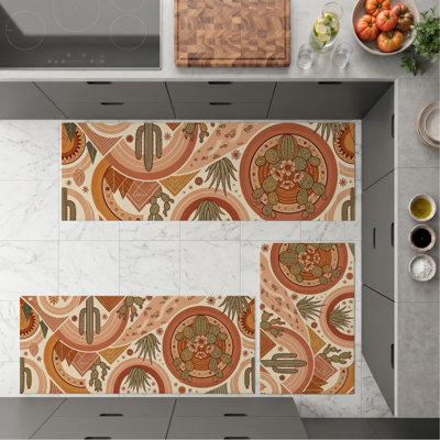 Tapis de cuisine lavables antidérapants Boho