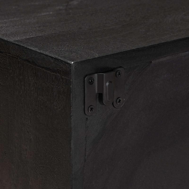  TV Cabinet With Shelf Solid Mango Wood And Engineered Wood Indoor