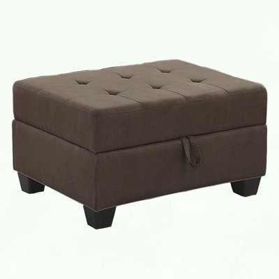 Modern Storage Ottoman with Tufted Top