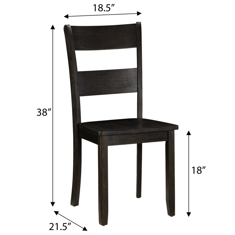 Chaises d'appoint en noyer vieilli (2) - transitionnel avec dossier pour les heures de repas ordinaires, rectangulaire, solide, finition chaude rustique, pieds fuselés élégants (2 pièces) transitionnel, utilisation régulière
