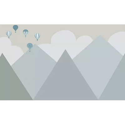Panneau mural en forme de montgolfière à peindre L 6,25 pi x l 112 po