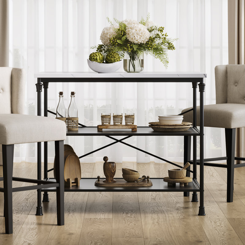 FAIRMONT MARBLE EFFECT CONSOLE TABLE