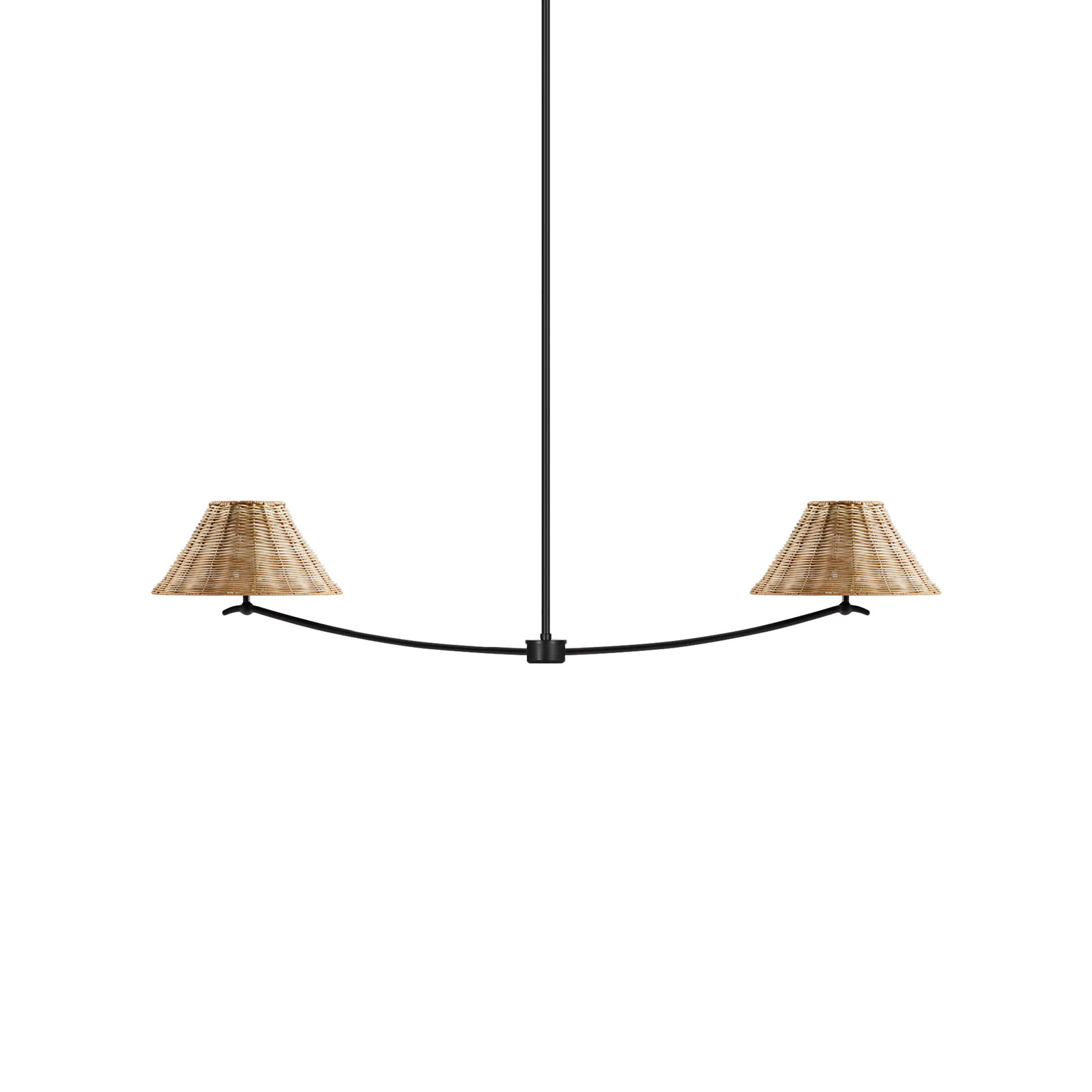 2 - Light Chandelier, Fabric