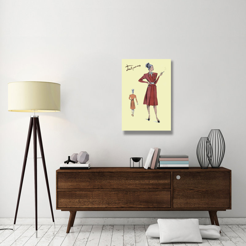 " Jacket Dress " Painting Print, 36" H x 24" W x 1.5" D
