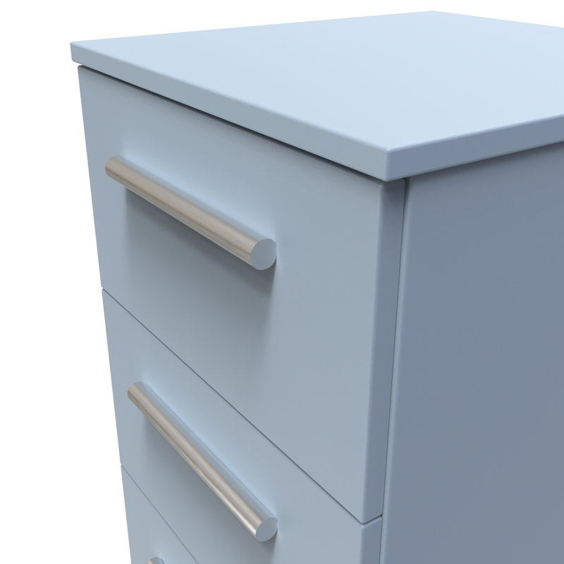Bhaga 37cm W Manufactured Wood Bedside Table, Denim