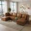 Canapé d'angle moderne et modulaire avec design librement configurable et repose-pieds convertible-133961581-133961583-133961586