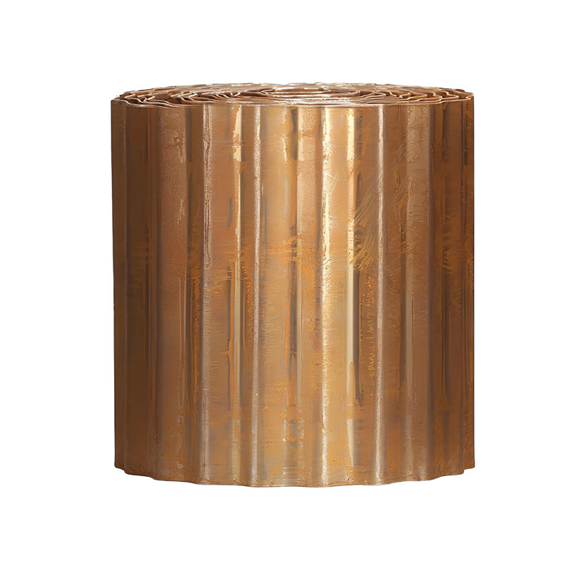 Corrugated Metal Lawn Edging Garden Border Roll - 6m, Orange