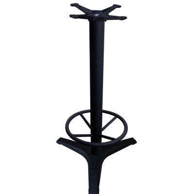 27" 3 Prong Cast Iron Bar Height Pedestal Table Base with Footring