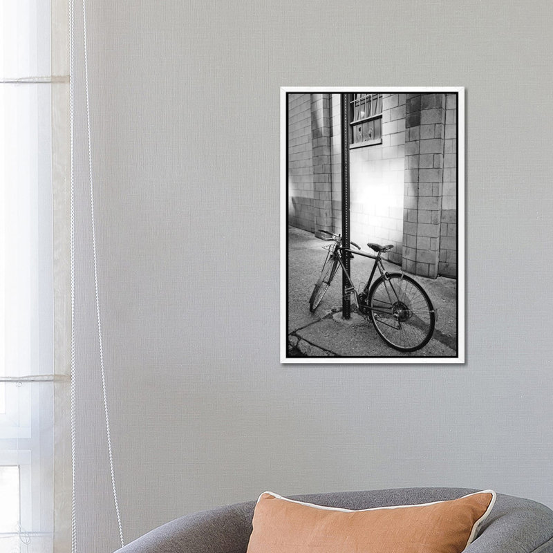 Brooklyn Bike by Bethany Young - Print on Canvas, 66.04cm H x 45.72cm W x 3.81cm D, White Framed