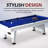 Hathaway Alpine 8-ft Outdoor Pool Table with Aluminum Frame and Waterproof, UV-Resistant Felt - Includes Accessories, White