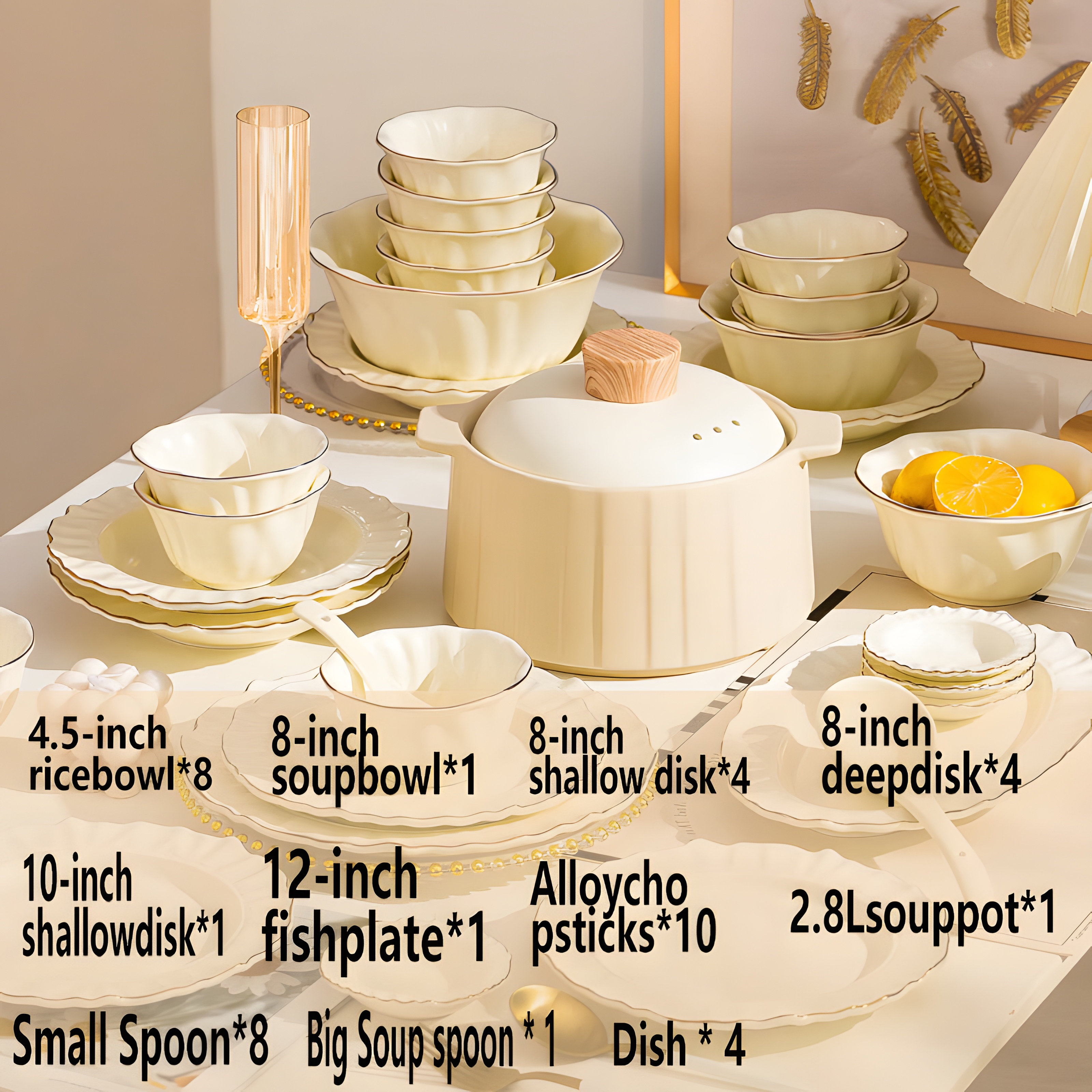 Dish sets clearance service for 8