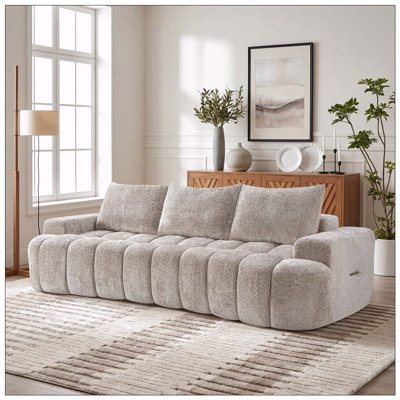100" Extra Large Curved Front Compressed Sectional Sofa